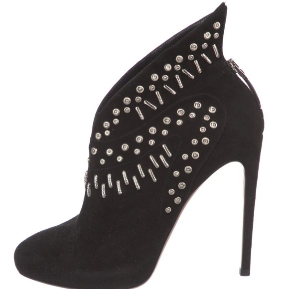 ALAÏA Suede Studded Accents Boots Size: 8 | IT 38 - Picture 1 of 5